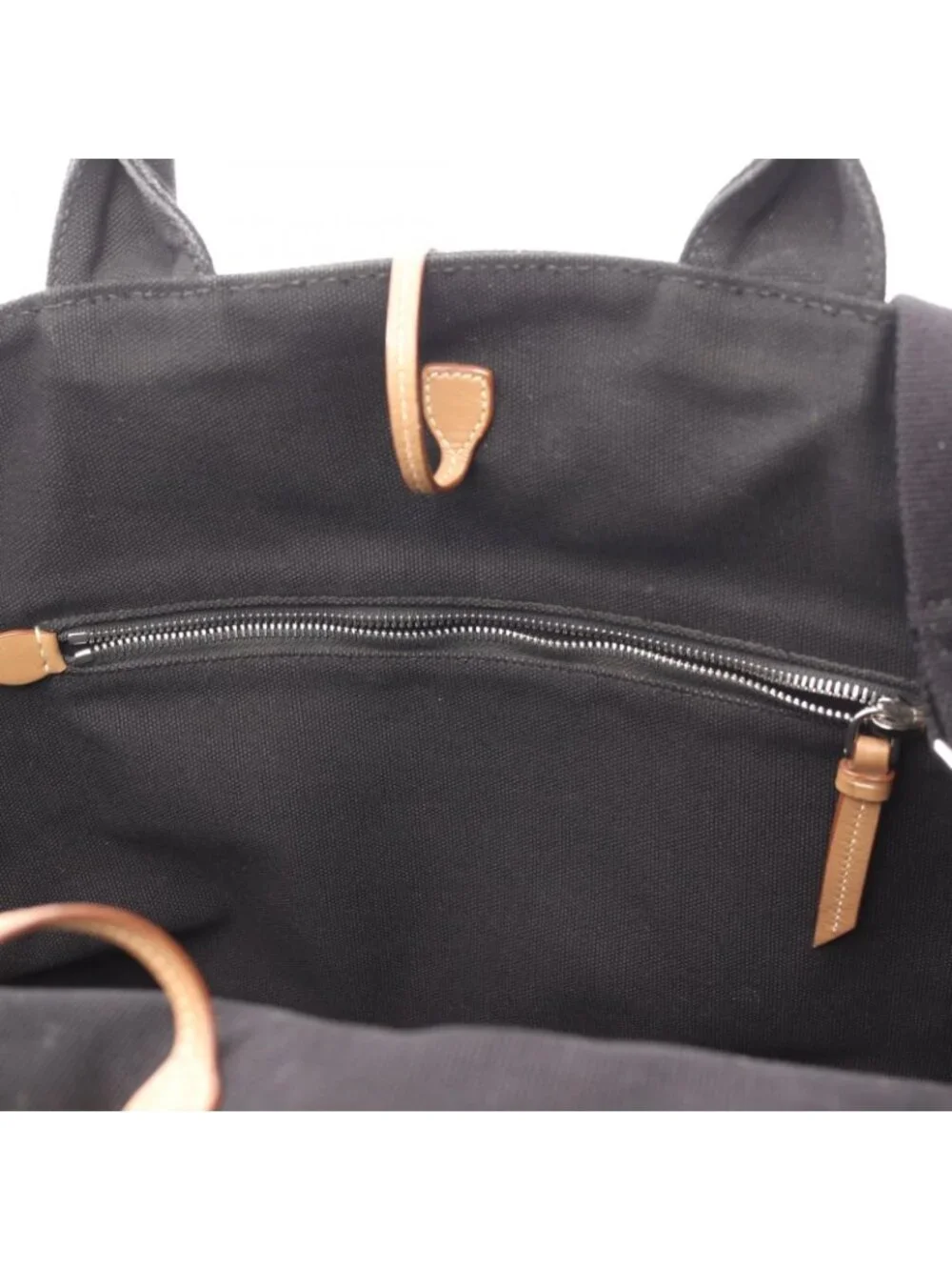Prada Lada Handbag Canapa Black Canvas Baketsushape 2-Way Tote - Picture 7 of 14